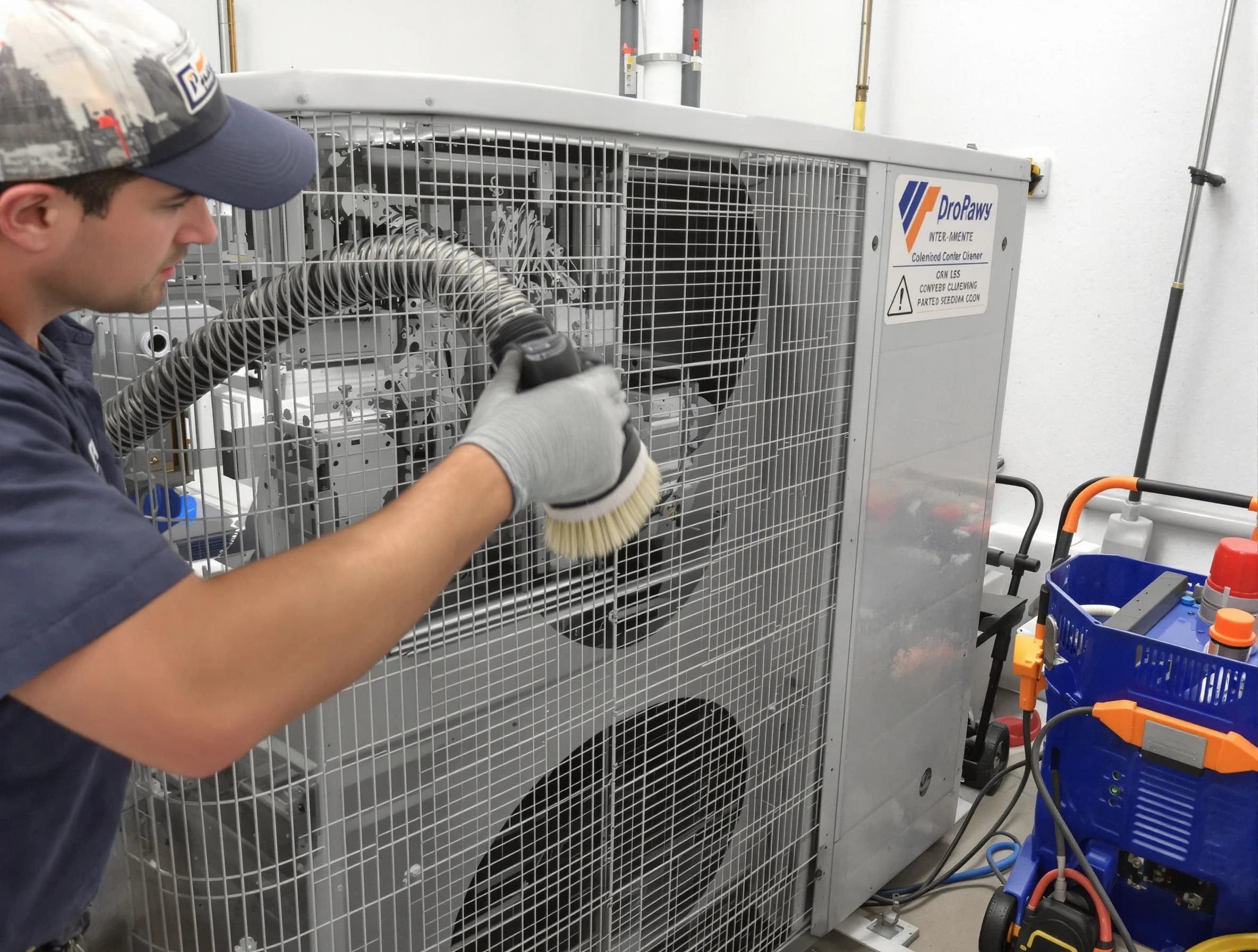 Quincy Air Duct Cleaning specialist performing precision AC coil cleaning for improved system performance in Quincy
