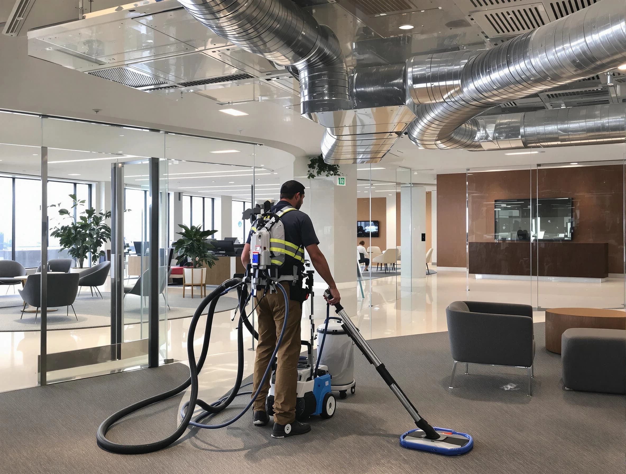 Commercial duct cleaning service by Quincy Air Duct Cleaning in Quincy