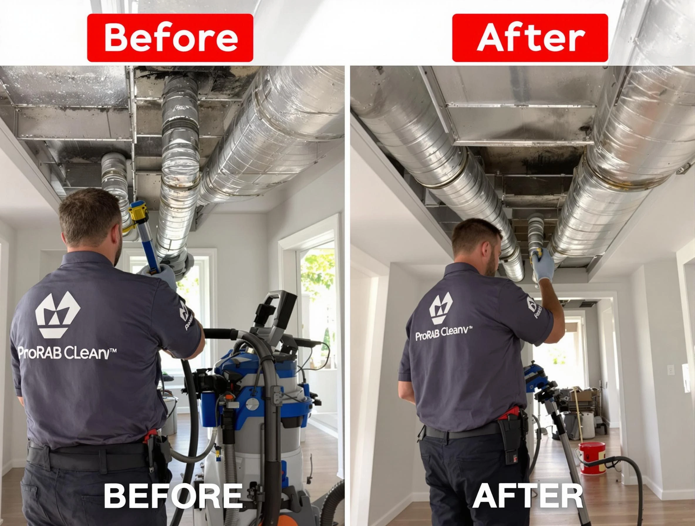 Quincy Air Duct Cleaning expert performing thorough residential duct cleaning in a Quincy home